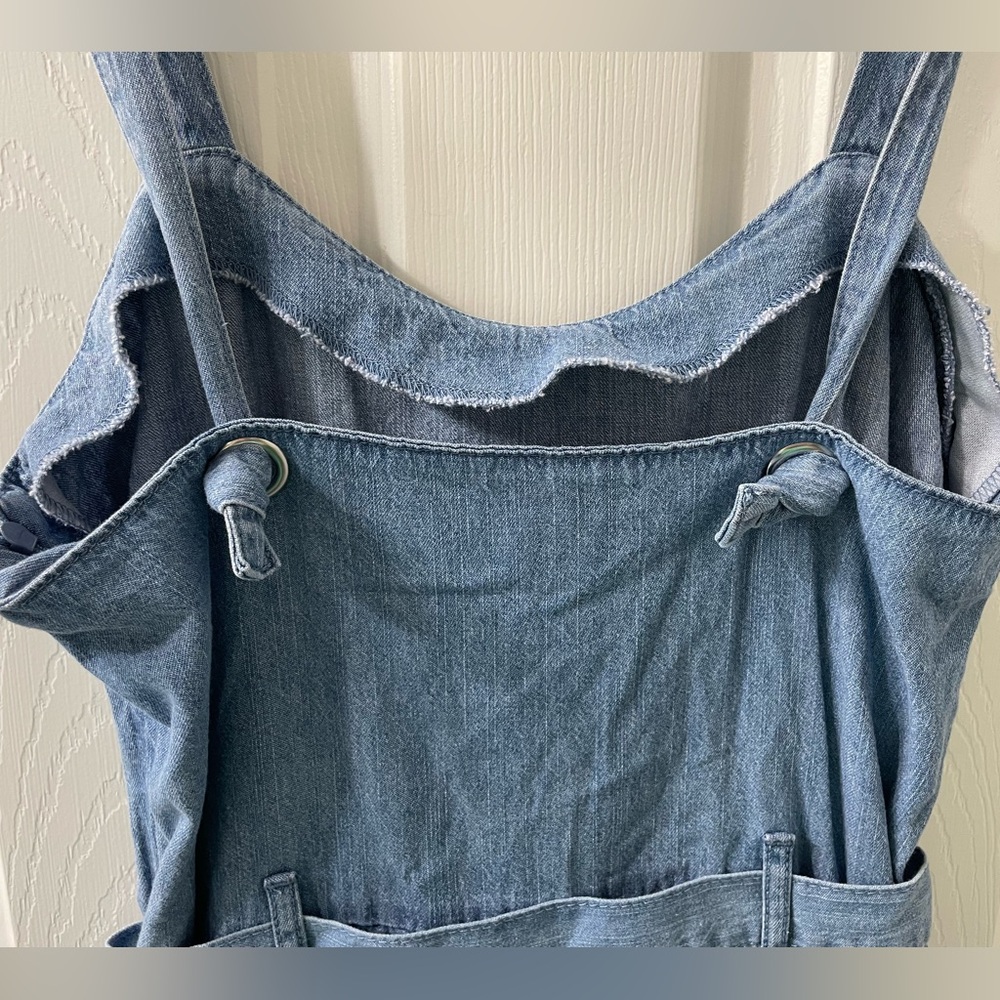 Rewash NWT Juniors' Belted Denim Jumpsuit - Picture 10 of 12